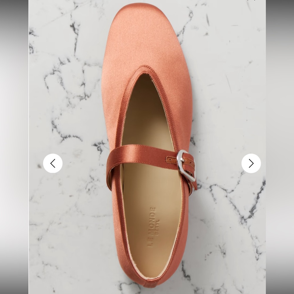 Elegant Women's Satin Flats in Coral by Unknown Brand